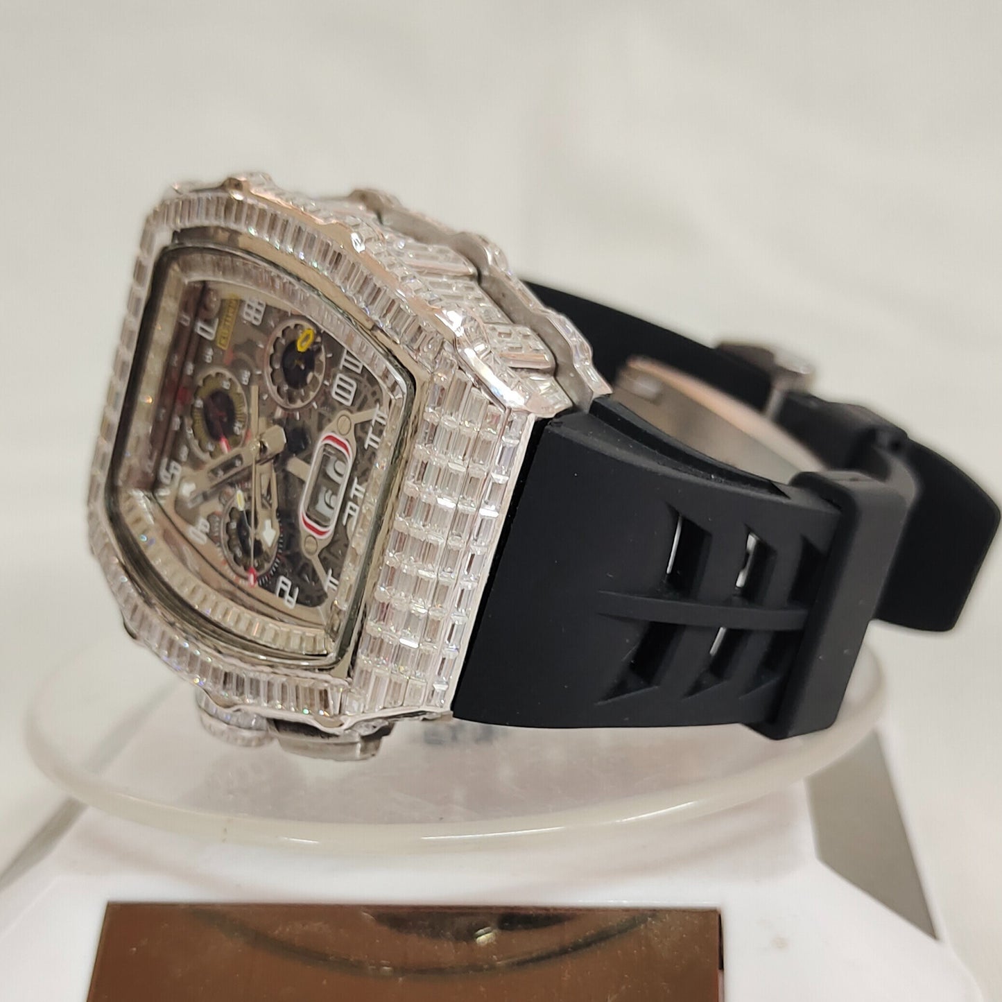 Richard Mille Baguette VVS Moissanite Diamond Iced Out Watch