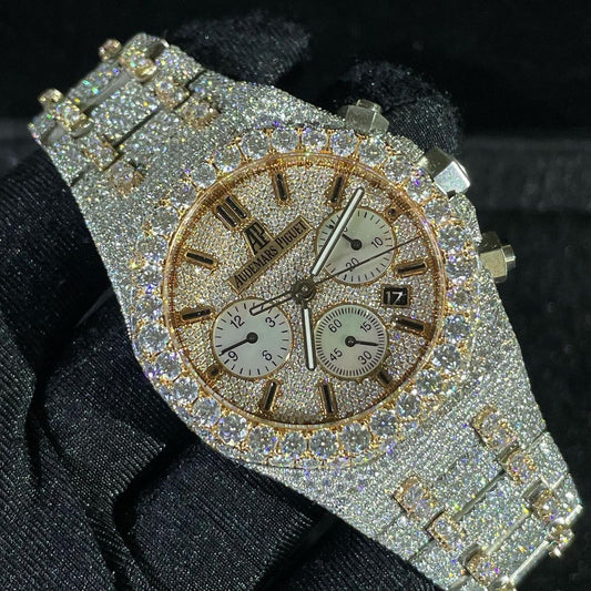 Audemars Piguet Royal Oak Offshore VVS Moissanite Diamond Iced Out Watch