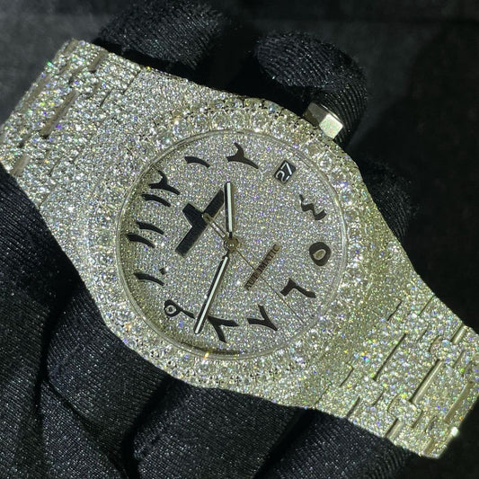 Audemars Piguet Royal Oak VVS Moissanite Diamond Iced Out Watch