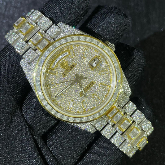 Rolex Daydate VVS Moissanite Diamond Iced Out Watch