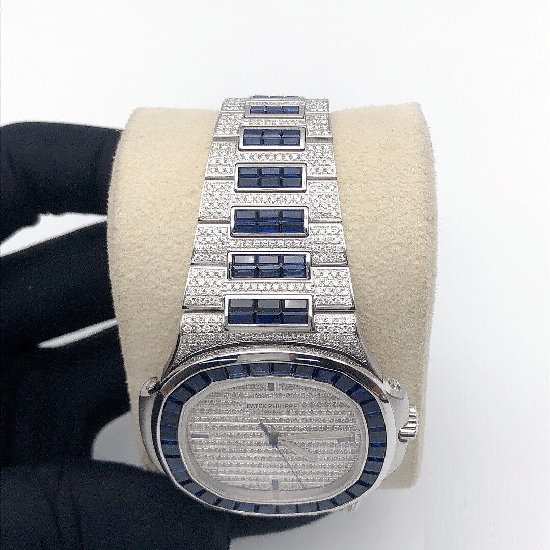 Patek Philippe Geneve VVS Moissanite Diamond Iced Out Watch