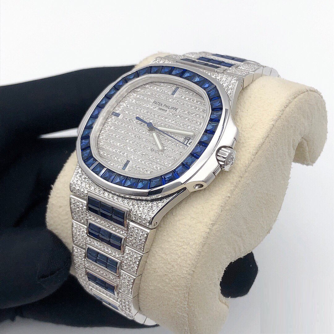 Patek Philippe Geneve VVS Moissanite Diamond Iced Out Watch