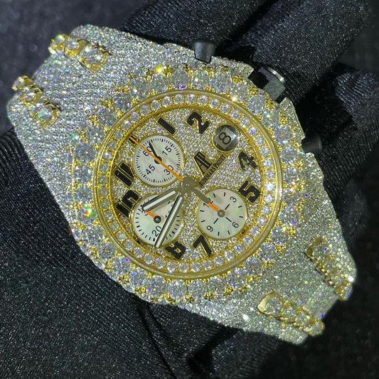 Audemars Piguet Royal Oak Offshore VVS Moissanite Diamond Iced Out Watch