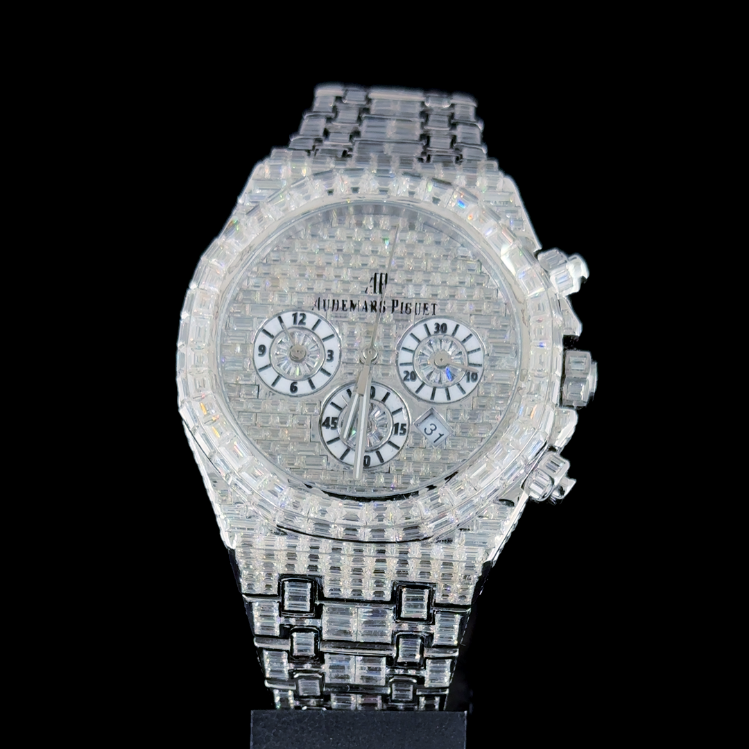 Audemars Piguet Royal Oak Offshore VVS Moissanite Diamond Iced Out Watch