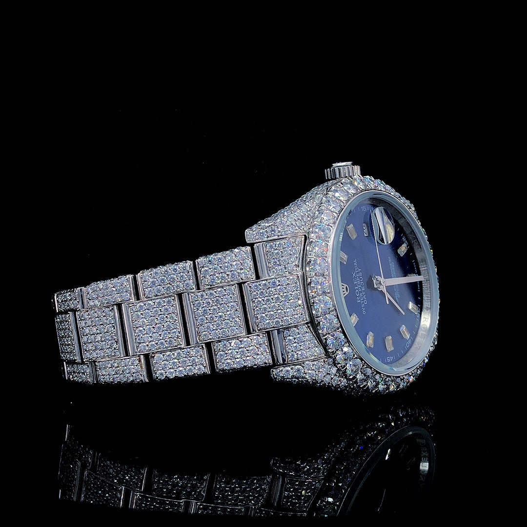 Rolex Datejust VVS Moissanite Diamond Iced Out Watch