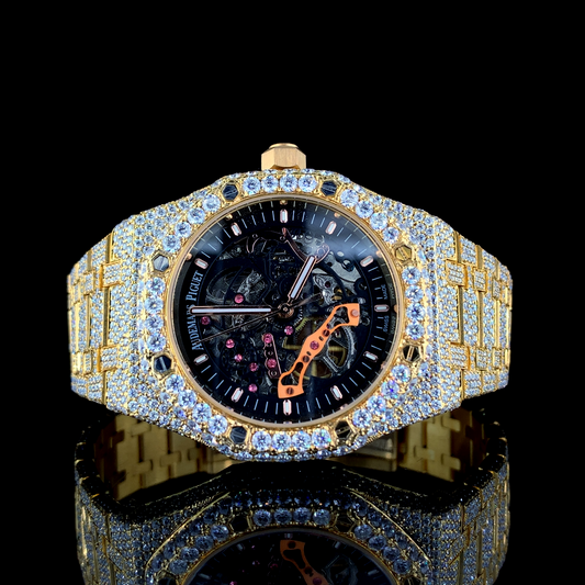 Audemars Piguet Royal Oak Skeleton VVS Moissanite Diamond Iced Out Watch