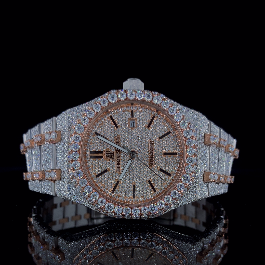 Audemars Piguet Royal Oak VVS Moissanite Diamond Iced Out Watch