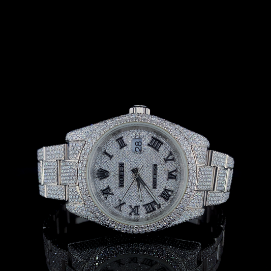 Rolex Datejust VVS Moissanite Diamond Iced Out Watch