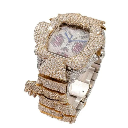 Cartier Santos VVS Moissanite Diamond Customized Design Iced Out Watch