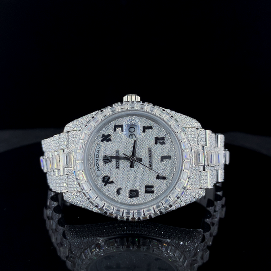 Rolex Daydate VVS Moissanite Diamond Iced Out Watch