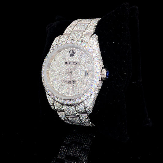 Rolex Datejust VVS Moissanite Diamond Iced Out Watch