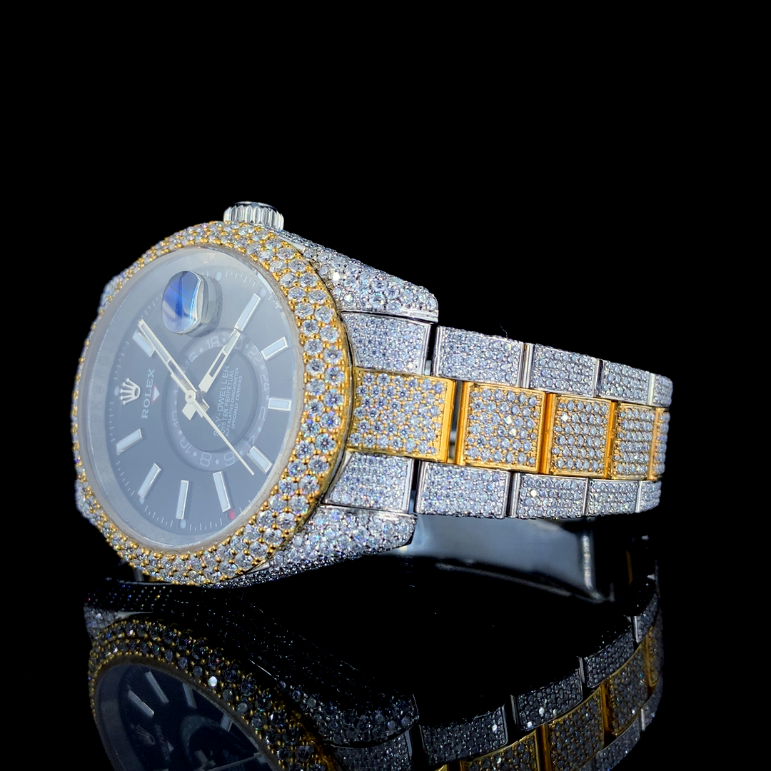 Rolex Skydweller VVS Moissanite Diamond Iced Out Watch