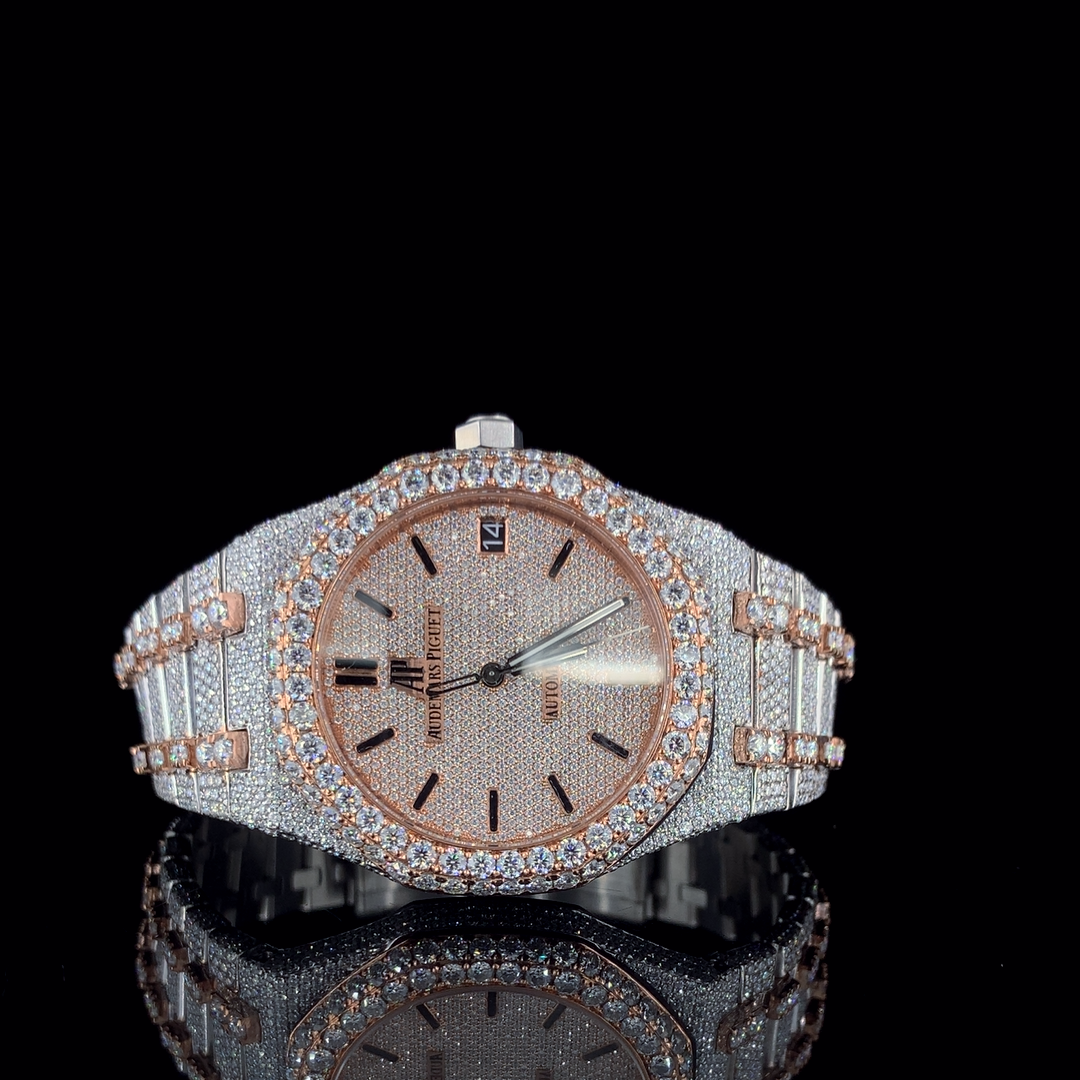 Audemars Piguet Royal Oak VVS Moissanite Diamond Iced Out Watch