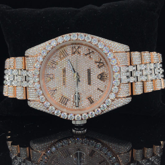 Rolex Datejust Jubilee VVS Moissanite Diamond Iced Out Watch