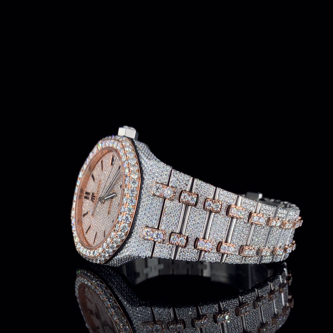 Audemars Piguet Royal Oak VVS Moissanite Diamond Iced Out Watch