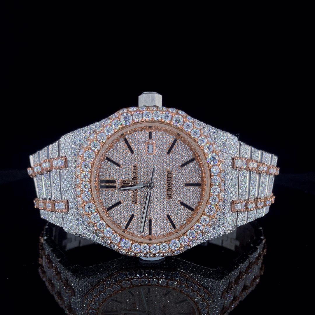 Audemars Piguet Royal Oak VVS Moissanite Diamond Iced Out Watch