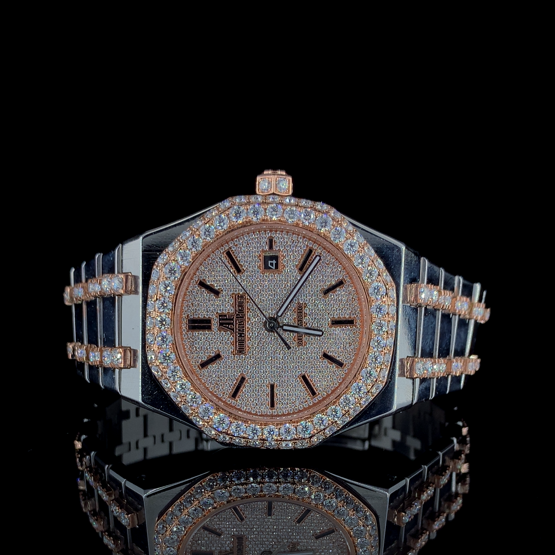 Audemars Piguet Royal Oak VVS Moissanite Diamond Iced Out Watch