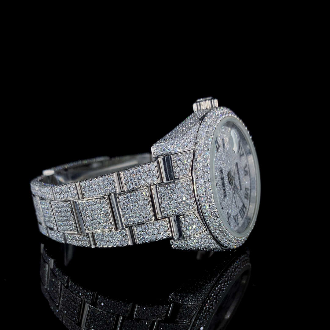 Rolex Datejust VVS Moissanite Diamond Iced Out Watch