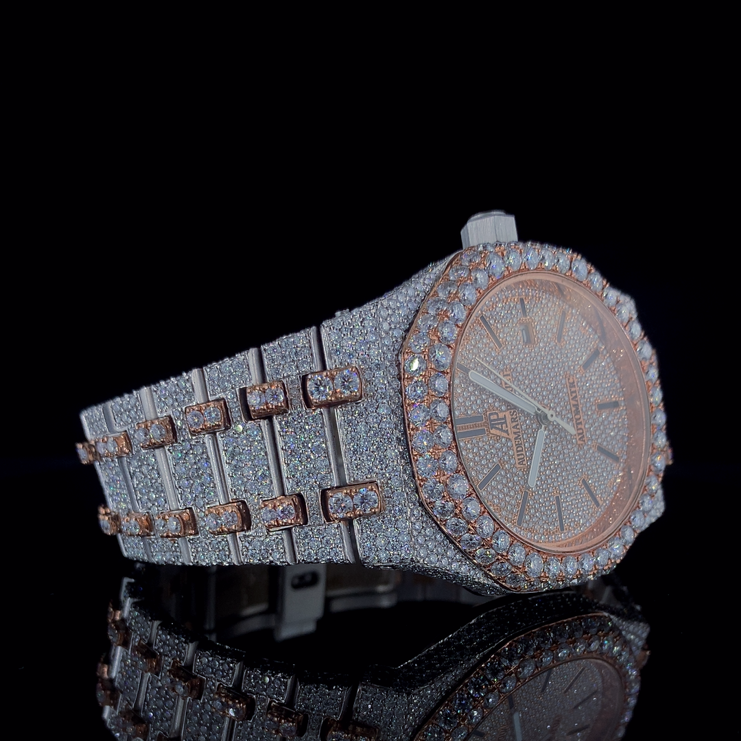 Audemars Piguet Royal Oak VVS Moissanite Diamond Iced Out Watch