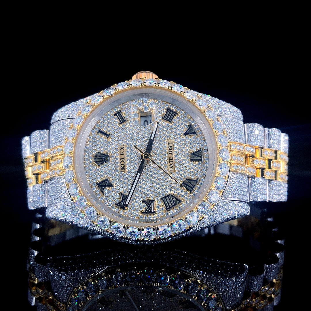 Rolex Datejust Jubilee VVS Moissanite Diamond Iced Out Watch