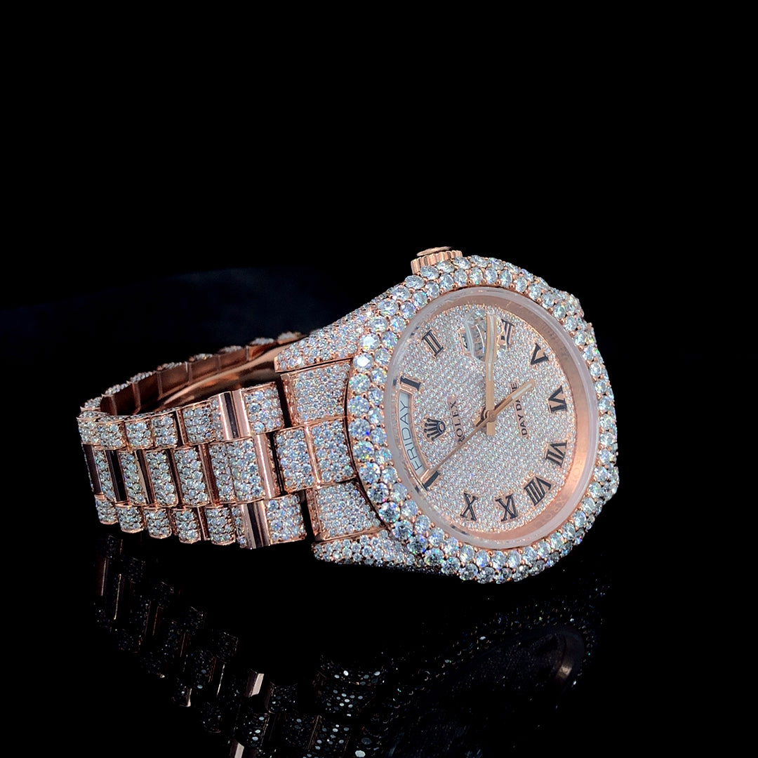 Rolex Daydate VVS Moissanite Diamond Iced Out Watch