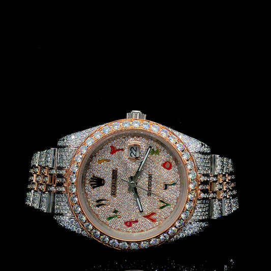 Rolex Datejust Jubilee VVS Moissanite Diamond Iced Out Watch