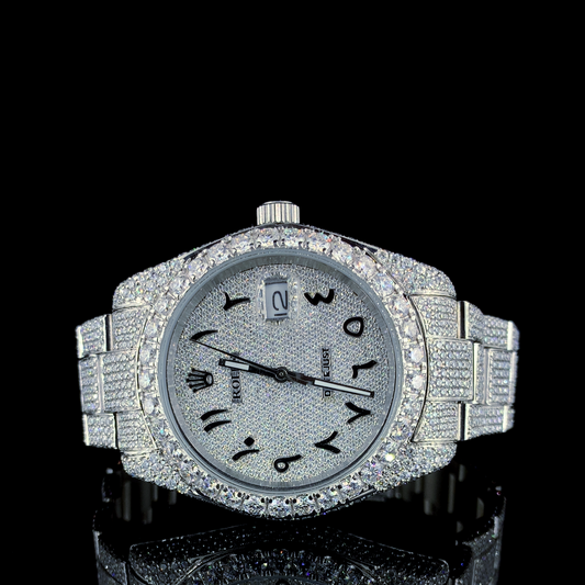 Rolex Datejust VVS Moissanite Diamond Iced Out Watch