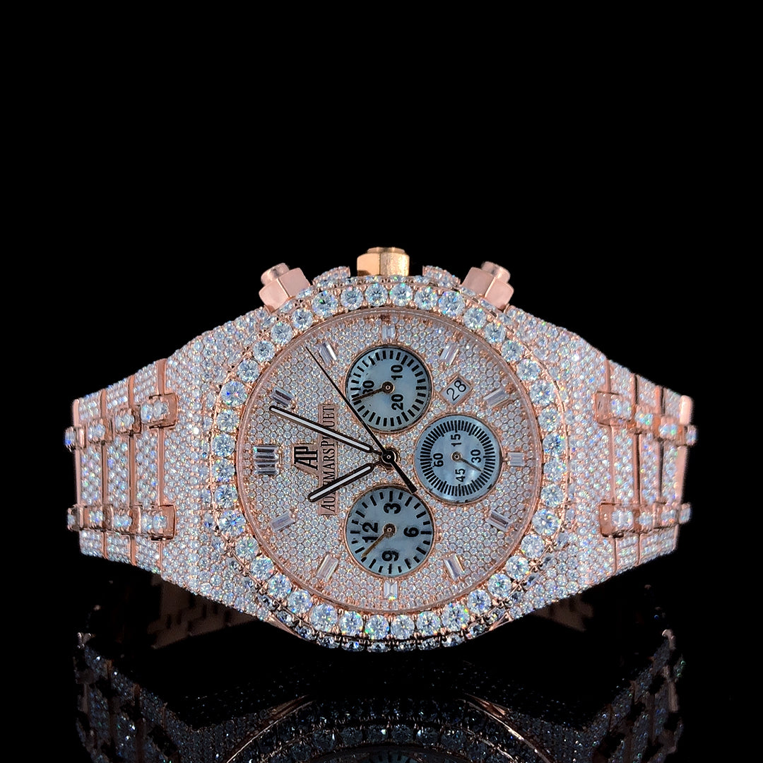 Audemars Piguet Royal Oak Offshore VVS Moissanite Diamond Iced Out Watch