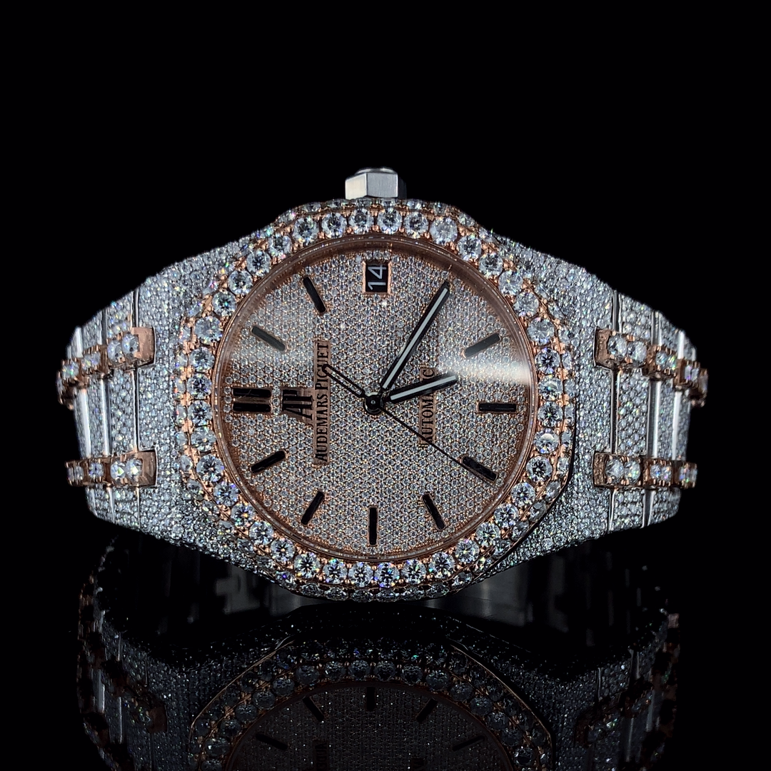 Audemars Piguet Royal Oak VVS Moissanite Diamond Iced Out Watch