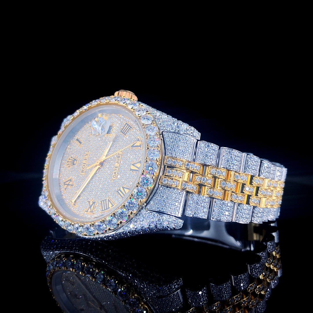 Rolex Datejust Jubilee VVS Moissanite Diamond Iced Out Watch