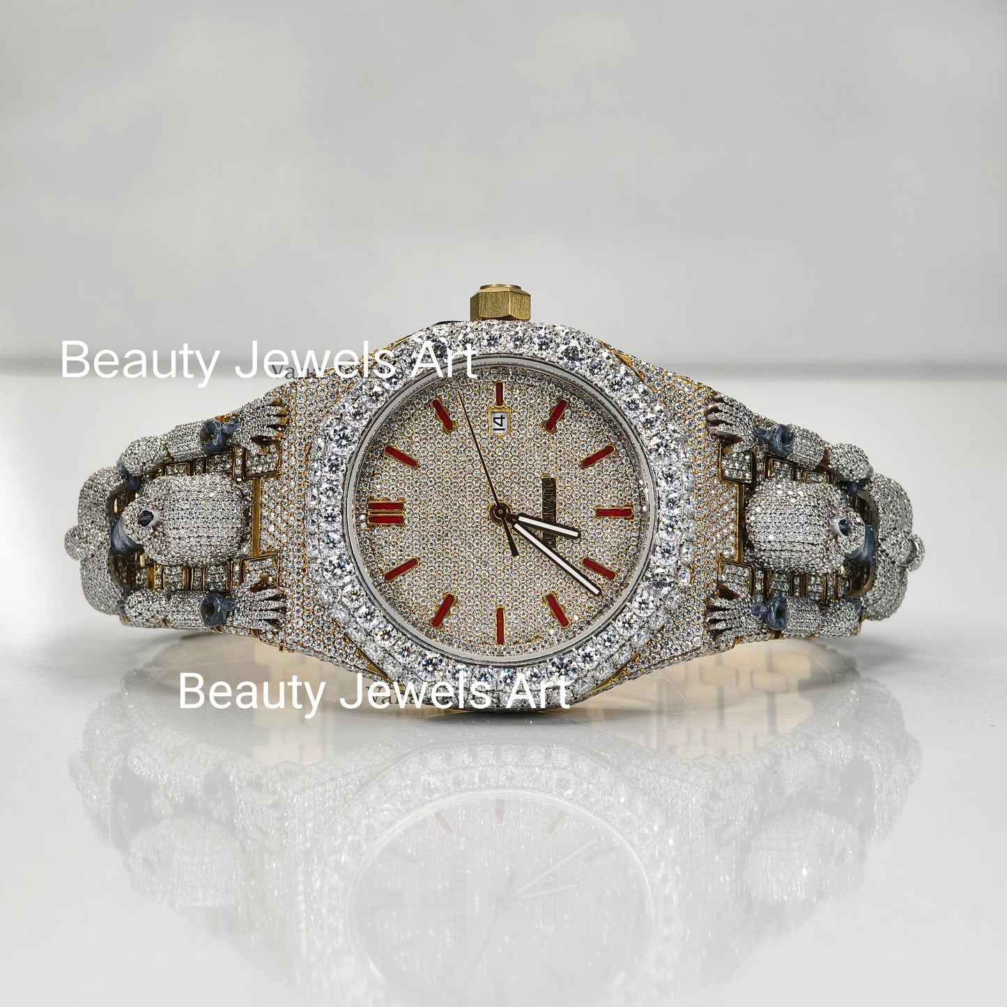 Audemars Piguet Royal Oak VVS Moissanite Diamond Iced Out Customized Watch