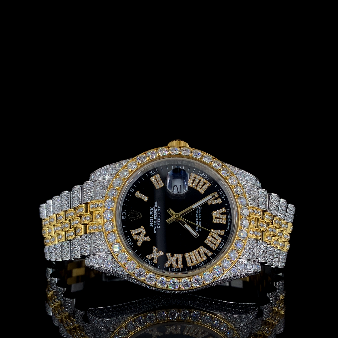 Rolex Datejust Jubilee VVS Moissanite Diamond Iced Out Watch