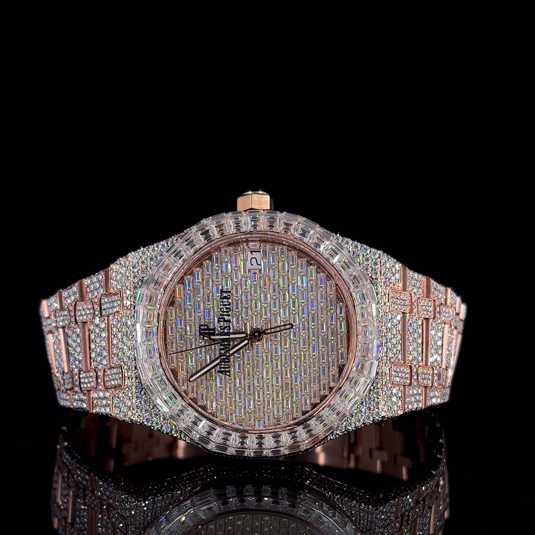 Audemars Piguet Royal Oak VVS Moissanite Diamond Iced Out Watch