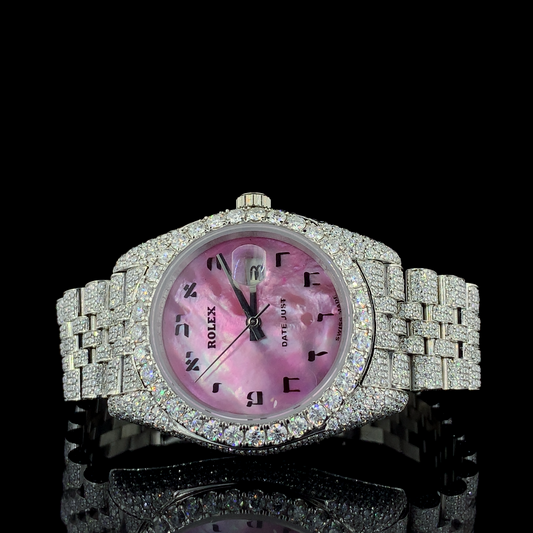 Rolex Datejust Jubilee VVS Moissanite Diamond Iced Out Watch