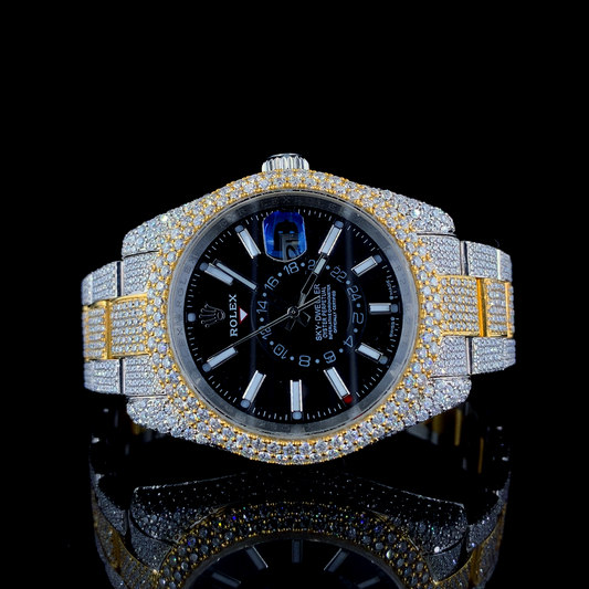 Rolex Skydweller VVS Moissanite Diamond Iced Out Watch