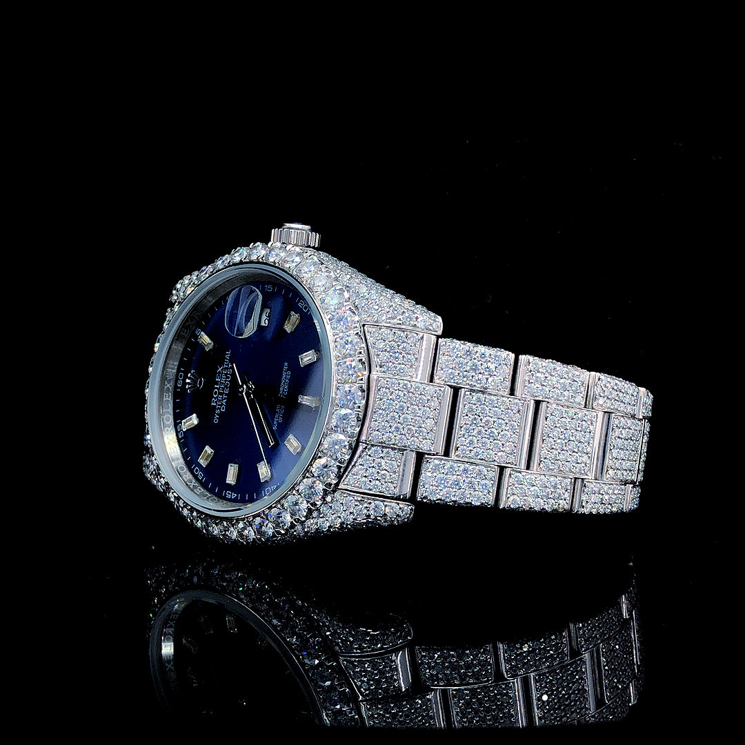 Rolex Datejust VVS Moissanite Diamond Iced Out Watch