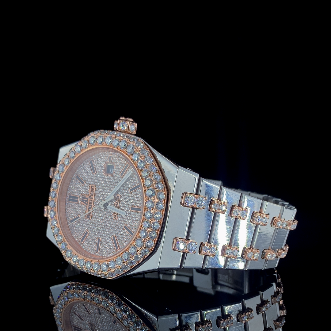 Audemars Piguet Royal Oak VVS Moissanite Diamond Iced Out Watch