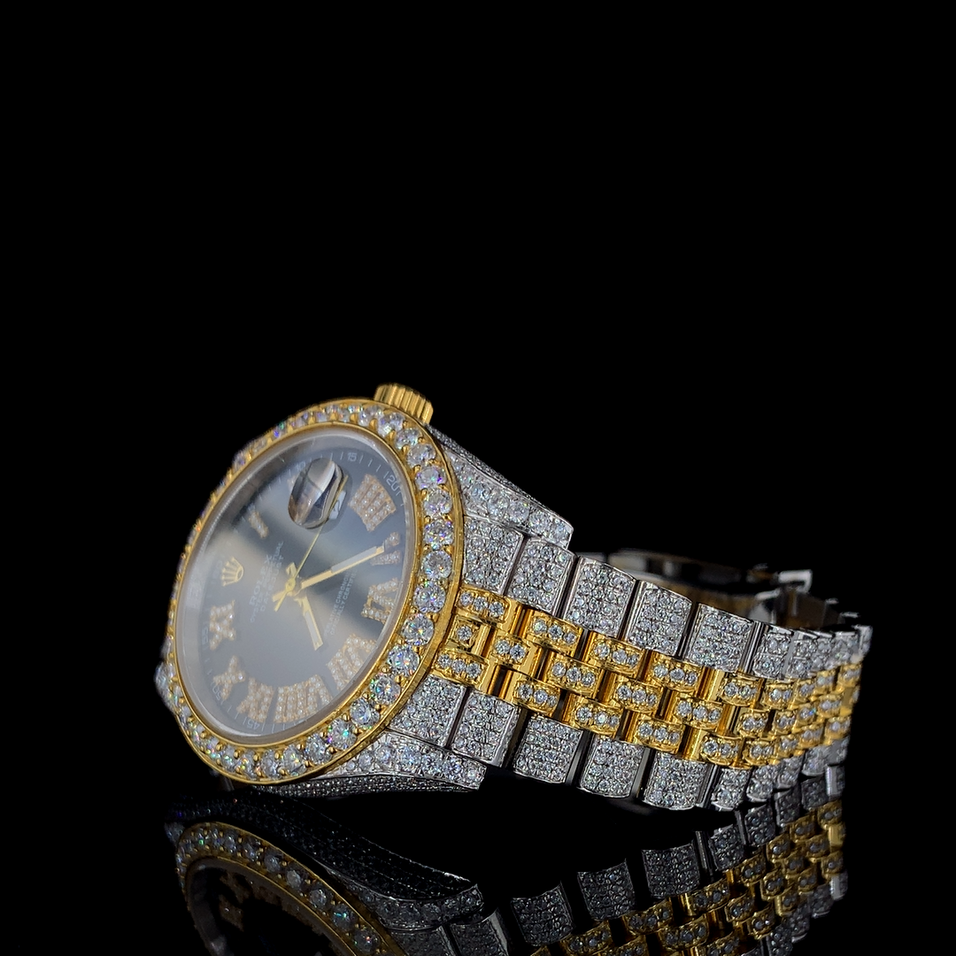 Rolex Datejust Jubilee VVS Moissanite Diamond Iced Out Watch