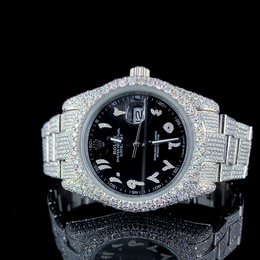 Rolex Datejust VVS Moissanite Diamond Iced Out Watch