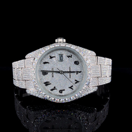 Rolex Datejust VVS Moissanite Diamond Iced Out Watch