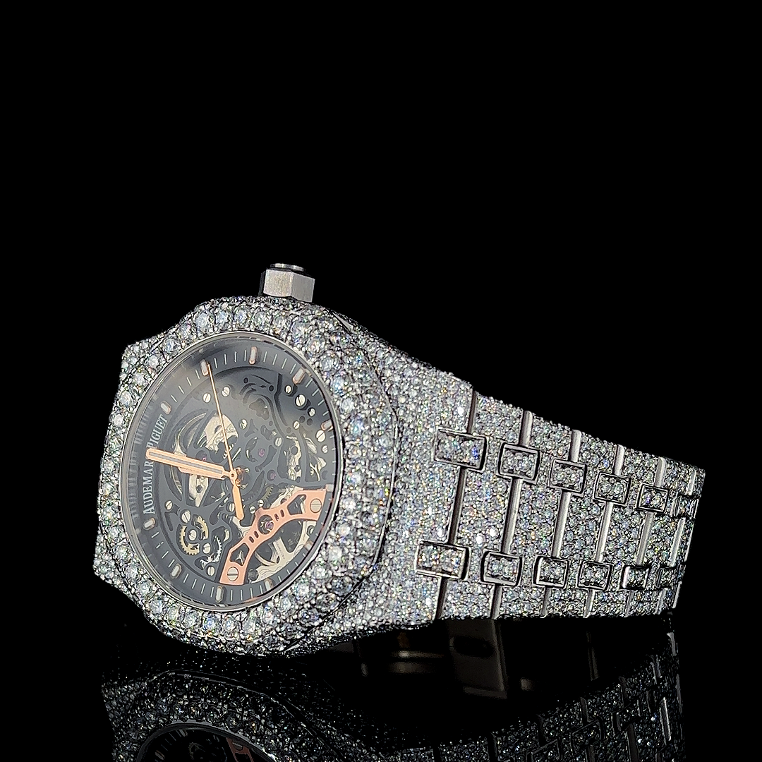 Audemars Piguet Royal Oak Skeleton VVS Moissanite Diamond Iced Out Watch