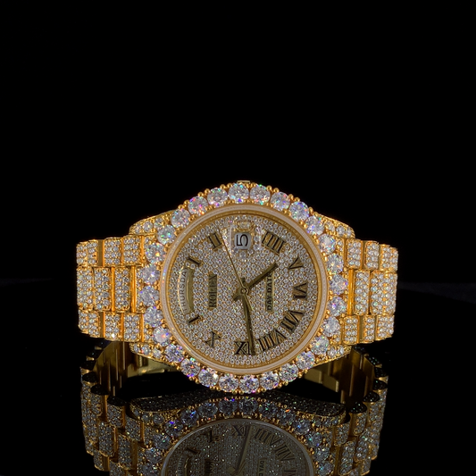 Rolex Daydate 36mm VVS Moissanite Diamond Iced Out Watch