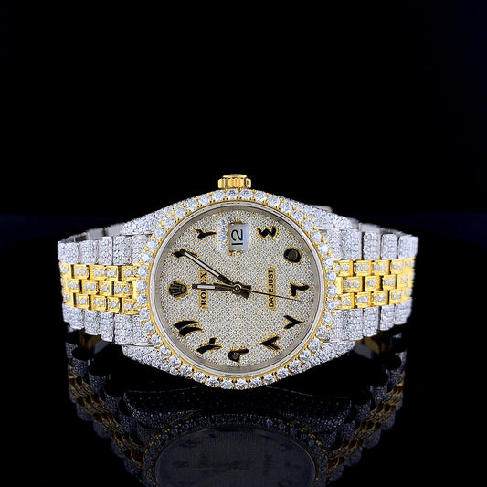 Rolex Datejust Jubilee 36mm VVS Moissanite Diamond Iced Out Watch