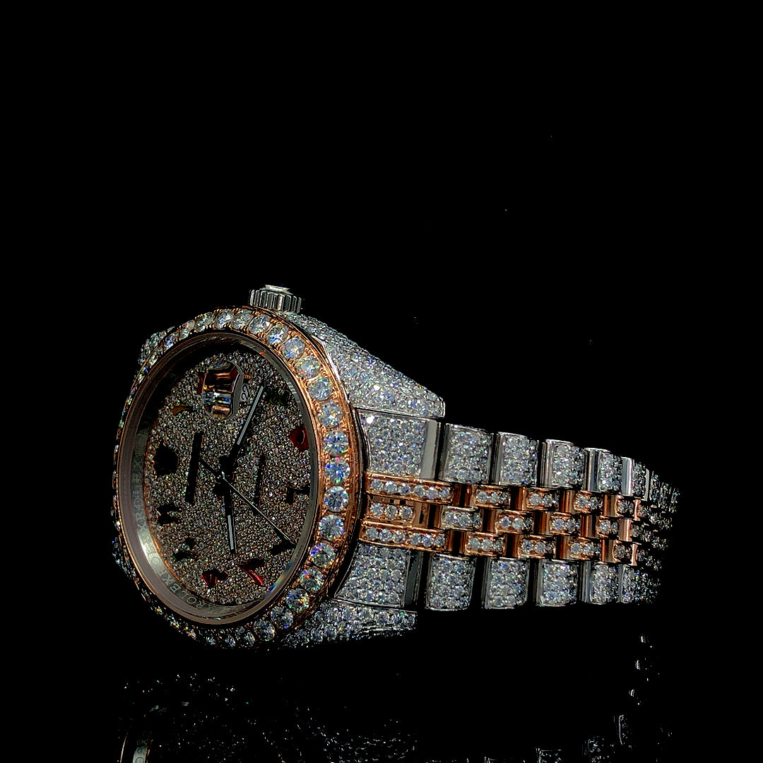 Rolex Datejust Jubilee VVS Moissanite Diamond Iced Out Watch