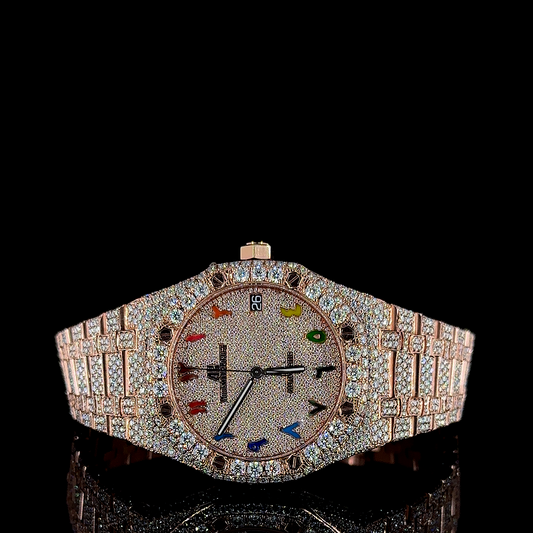 Audemars Piguet Royal Oak VVS Moissanite Diamond Iced Out Watch