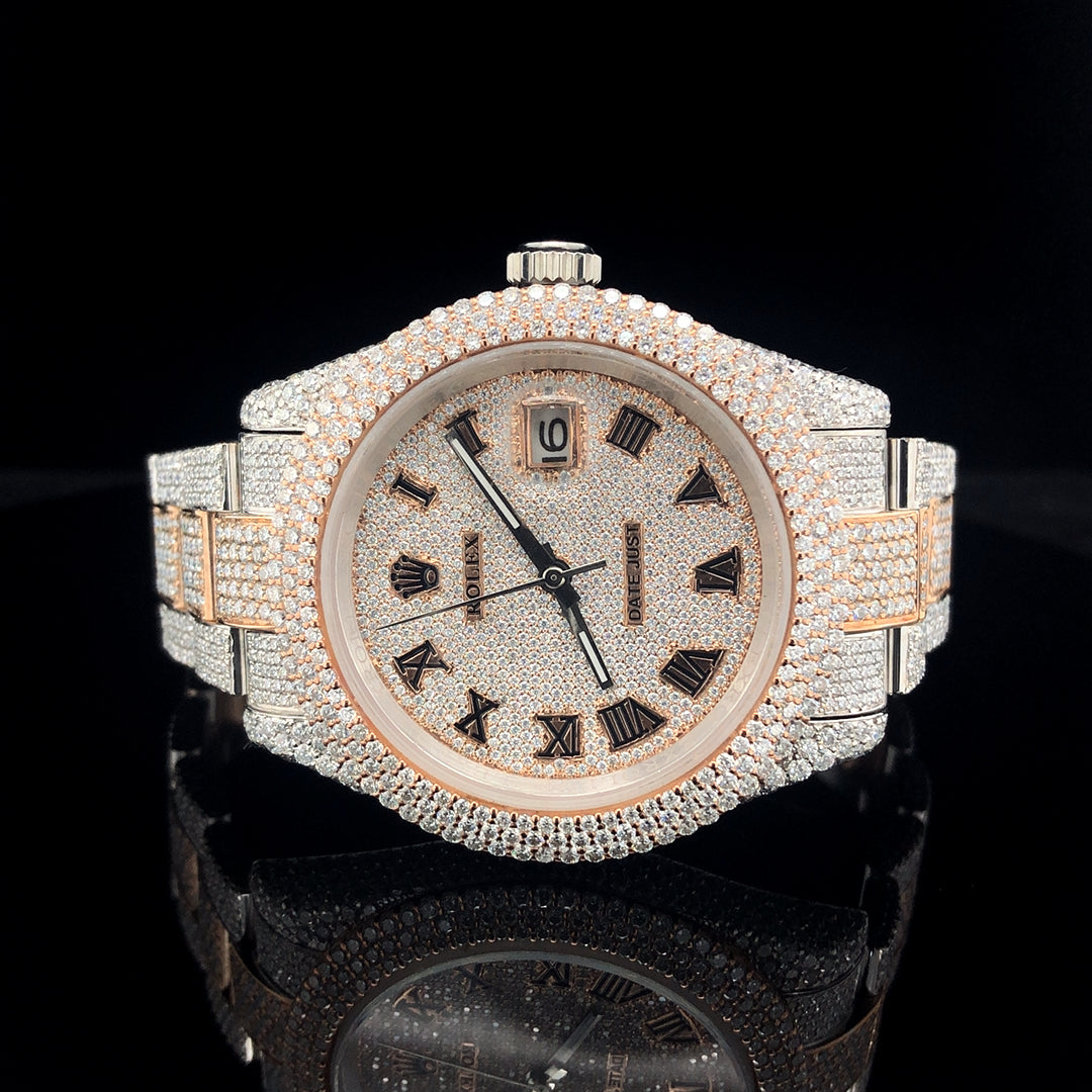 Rolex Datejust VVS Moissanite Diamond Iced Out Watch