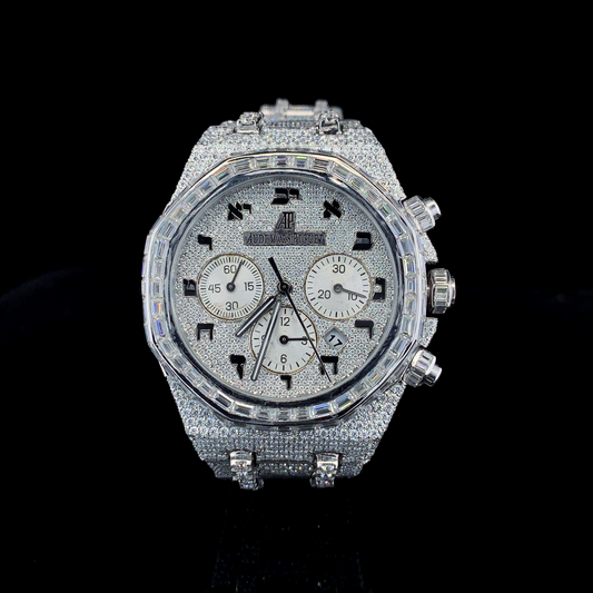 Audemars Piguet Royal Oak Offshore VVS Moissanite Diamond Iced Out Watch